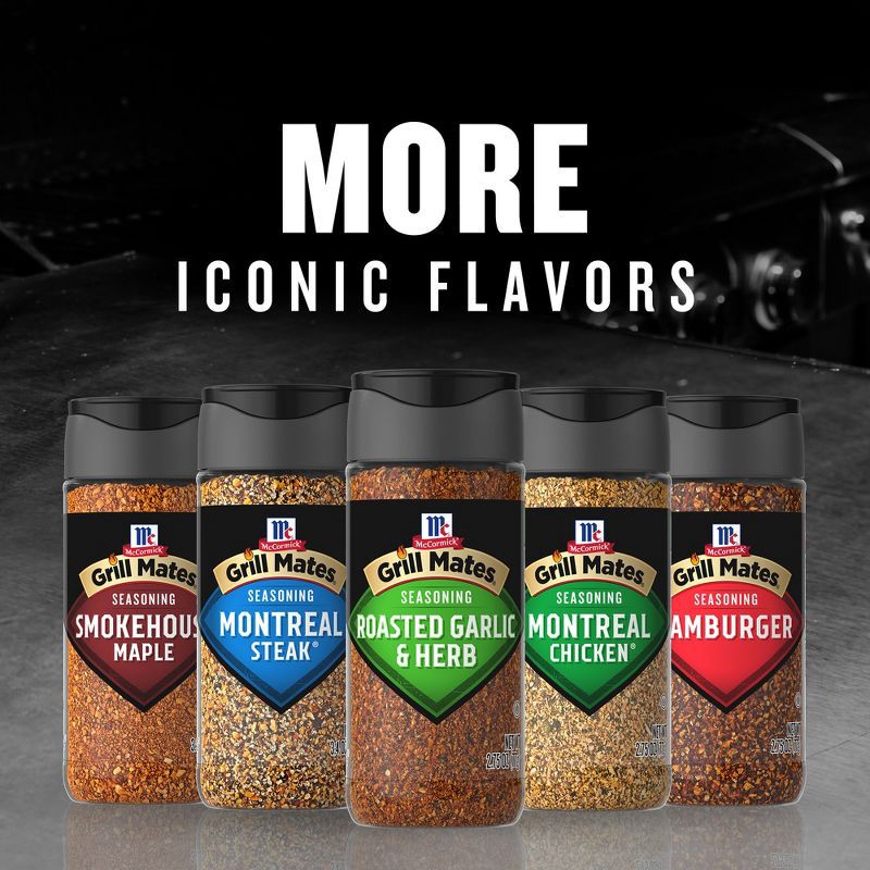slide 11 of 18, McCormick Grill Mates Gluten Free Roasted Garlic & Herb Seasoning - 2.75oz, 2.75 oz