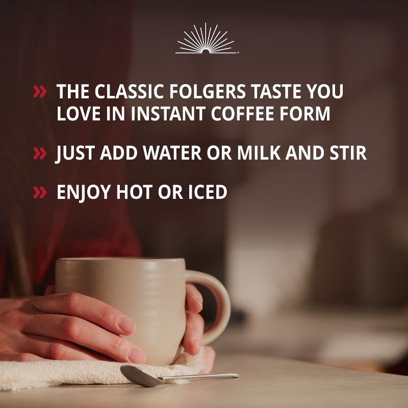 slide 3 of 6, Folgers Classic Medium Roast Instant Coffee - Decaf - 8oz, 8 oz