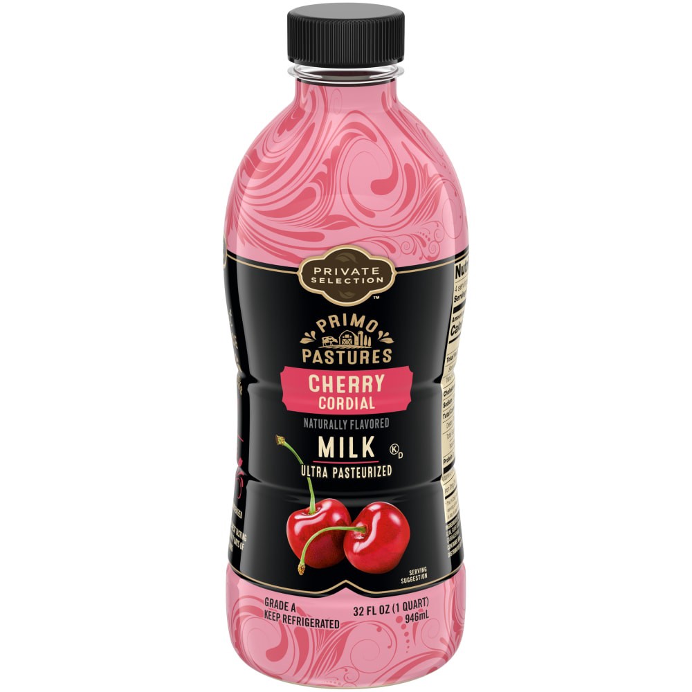 slide 1 of 3, Private Selection Cherry Cordial Ultra Pasteurized Milk, 32 fl oz