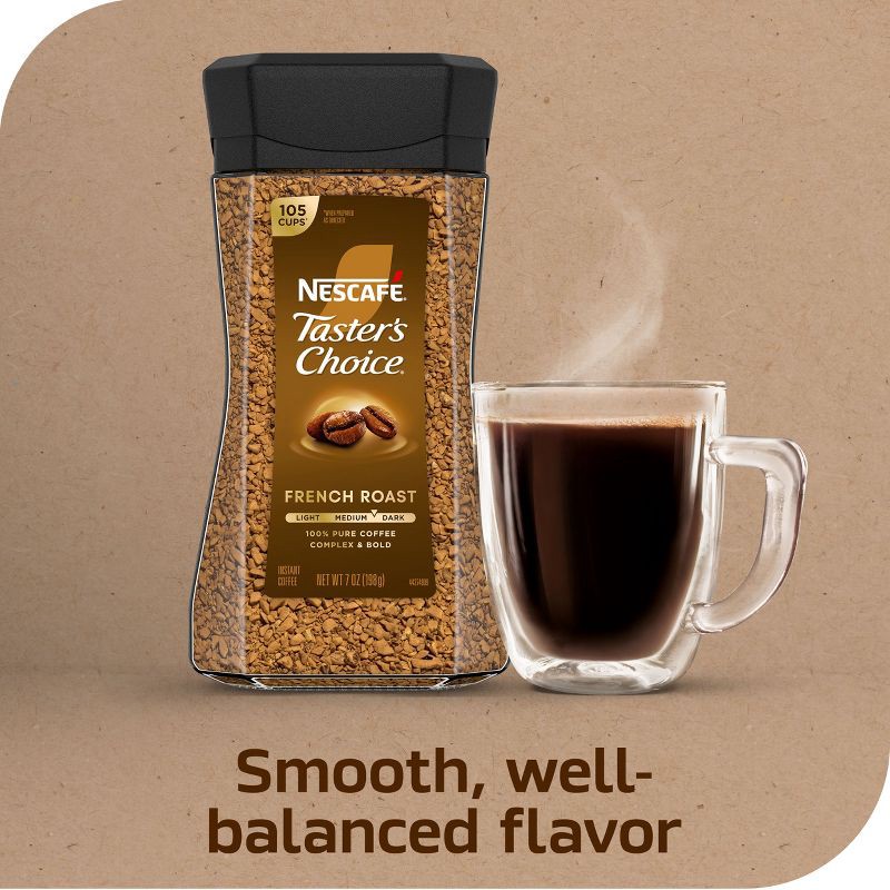 slide 2 of 8, Nescafe Taster's Choice Instant Coffee, French Medium Roast - 7oz, 7 oz