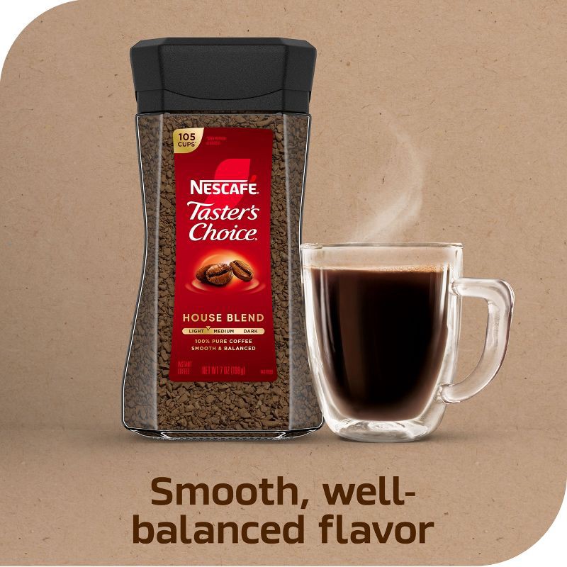 slide 2 of 6, Nescafe Taster's Choice House Blend Light Roast Instant Coffee - 7oz, 7 oz