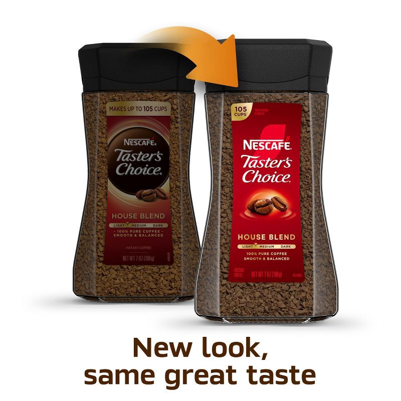 slide 3 of 6, Nescafe Taster's Choice House Blend Light Roast Instant Coffee - 7oz, 7 oz