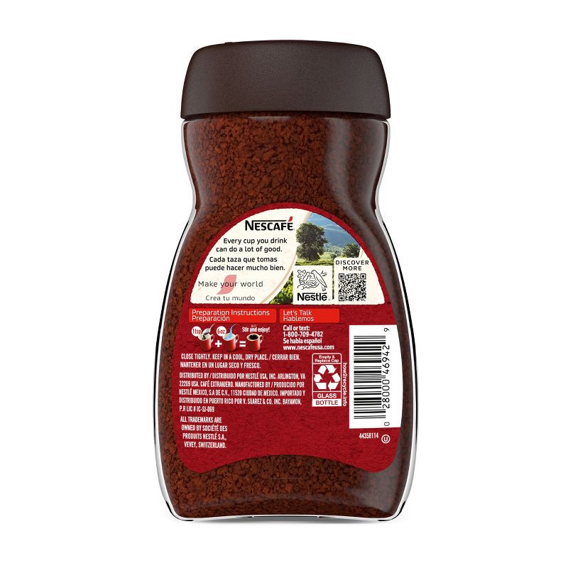 slide 9 of 9, Nescafe Clasico Dark Roast Instant Coffee Jar - 3.5oz, 3.5 oz