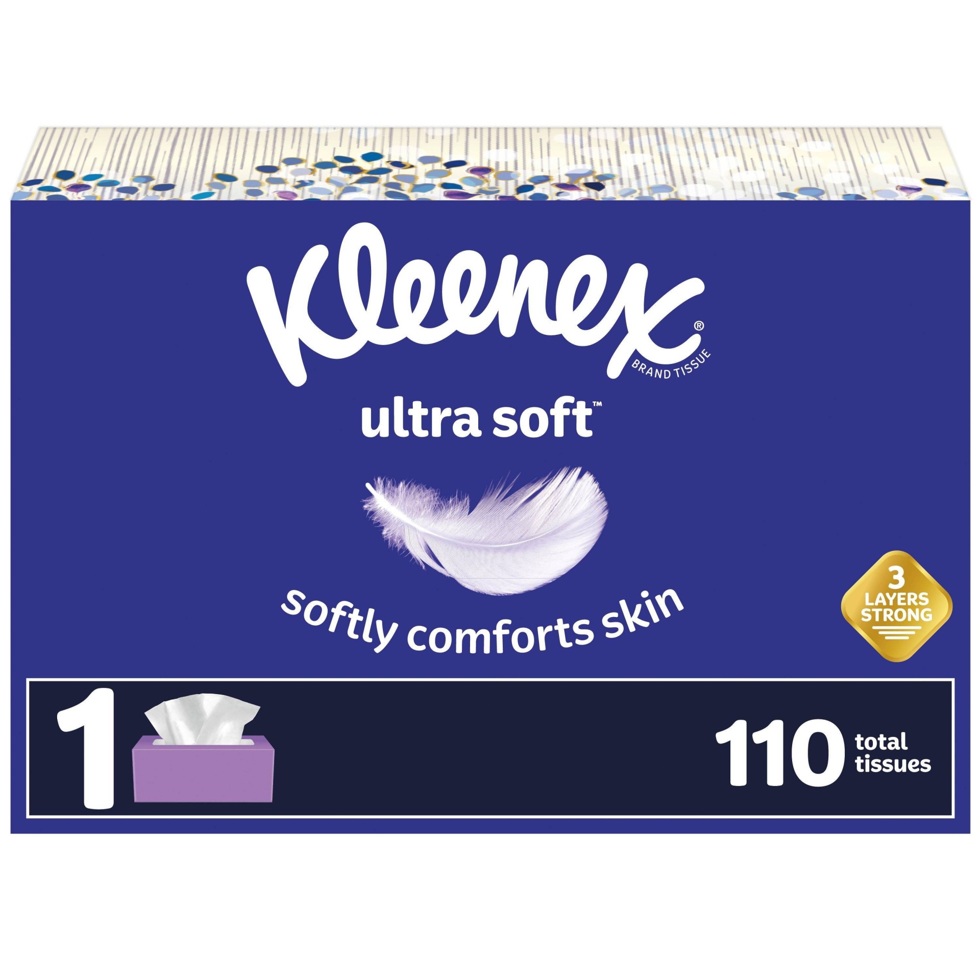 slide 1 of 10, Kleenex Ultra Soft Facial Tissue - 1pk/110ct, 110 ct