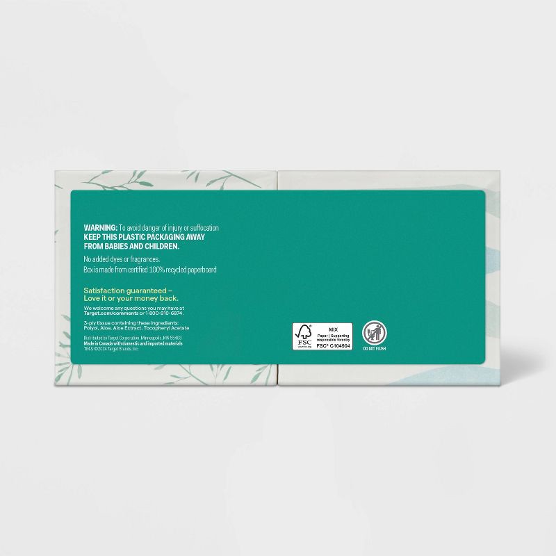 slide 3 of 4, Facial Tissue with Lotion 3-Ply - 4pk/260ct - up&up™, 4 pk; 260 ct