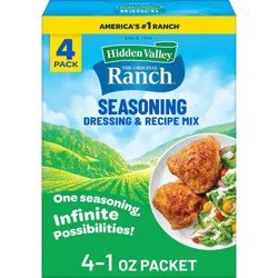 Hidden Valley Original Ranch Salad Dressing & Seasoning Mix - Gluten Free - 1oz/4pk