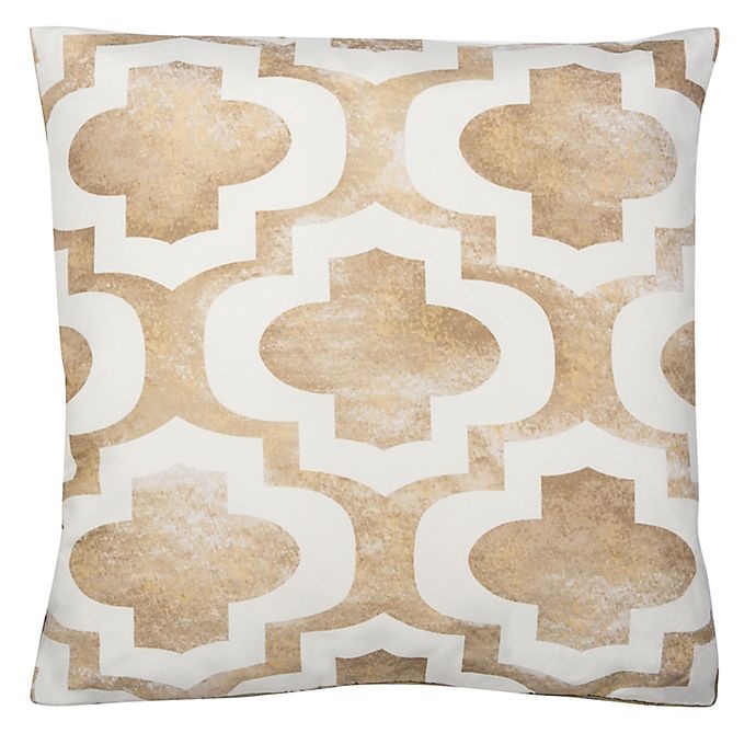 slide 1 of 1, Safavieh Velie Square Throw Pillow - Beige/White, 1 ct