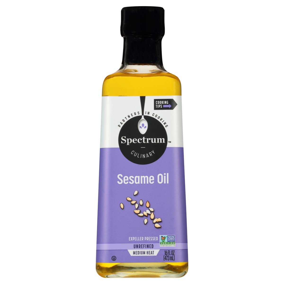 slide 1 of 12, Spectrum Culinary Sesame Oil 16 fl. oz. Bottle, 16 fl oz