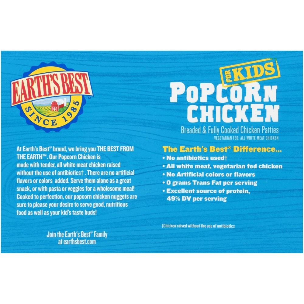 slide 2 of 4, Earth's Best Frozen Popcorn Chicken, 8 oz