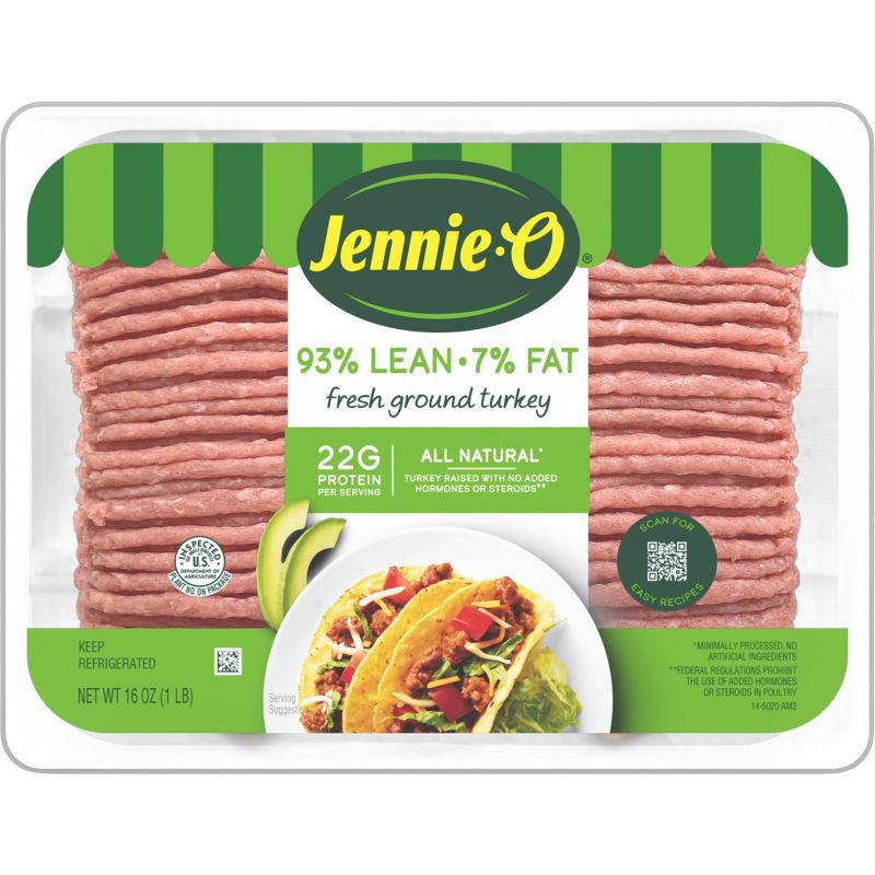 slide 1 of 6, Jennie-O All-Natural 93/7 Ground Turkey - 16oz, 16 oz