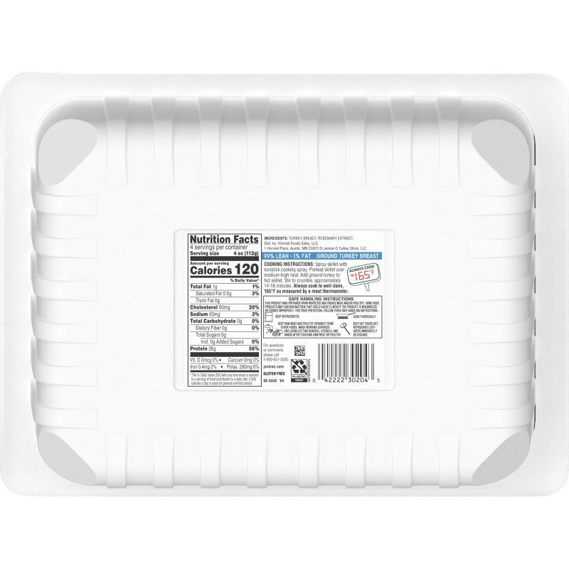 slide 2 of 6, Jennie-O All-Natural 99/1 Ground Turkey Breast - 16oz, 16 oz