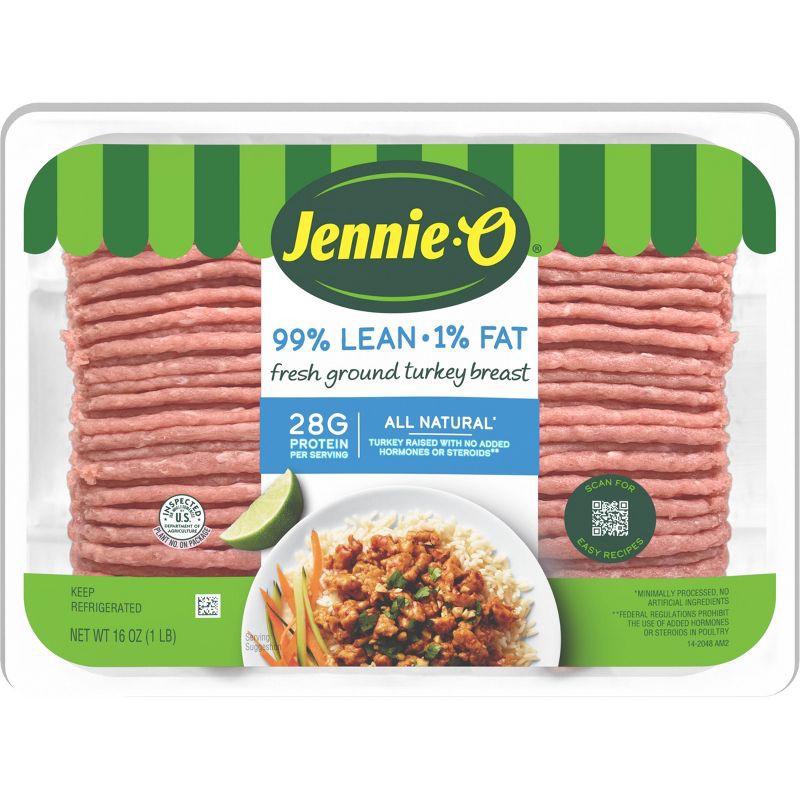 slide 1 of 6, Jennie-O All-Natural 99/1 Ground Turkey Breast - 16oz, 16 oz