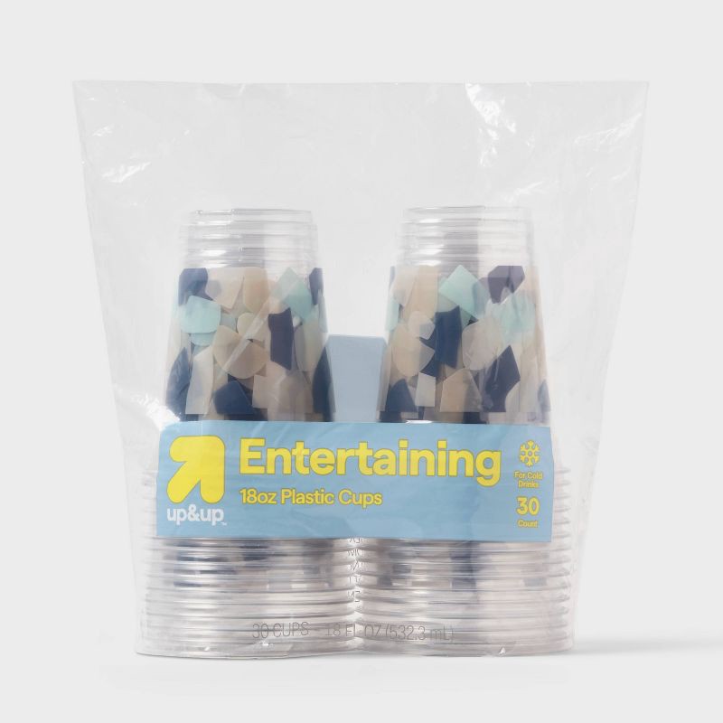 slide 1 of 3, Entertaining Disposable Plastic Cups for Cold Drinks - 30ct - up&up™, 30 ct