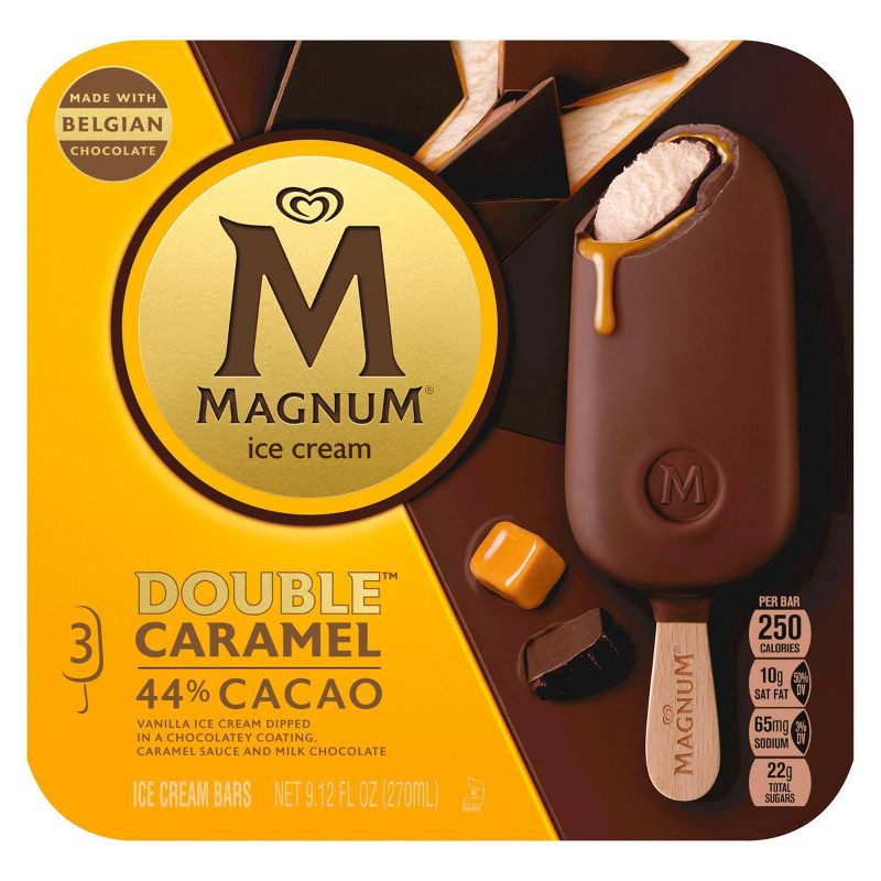 slide 2 of 10, Magnum Ice Cream Bars Double Caramel - 3ct, 3 ct