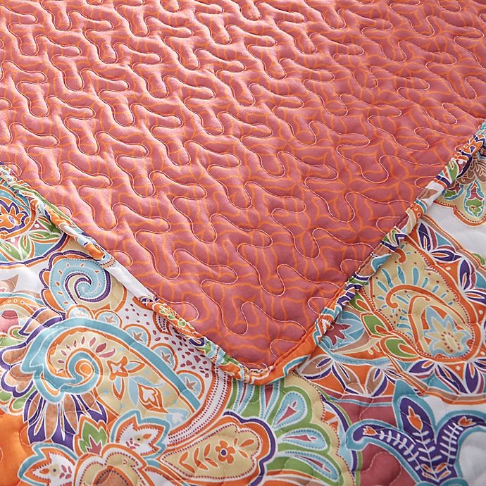 slide 3 of 10, Nicole Miller Paisley King Quilt Set, 9 ct