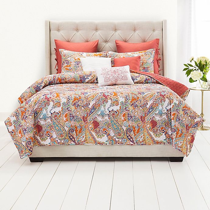 slide 1 of 10, Nicole Miller Paisley King Quilt Set, 9 ct