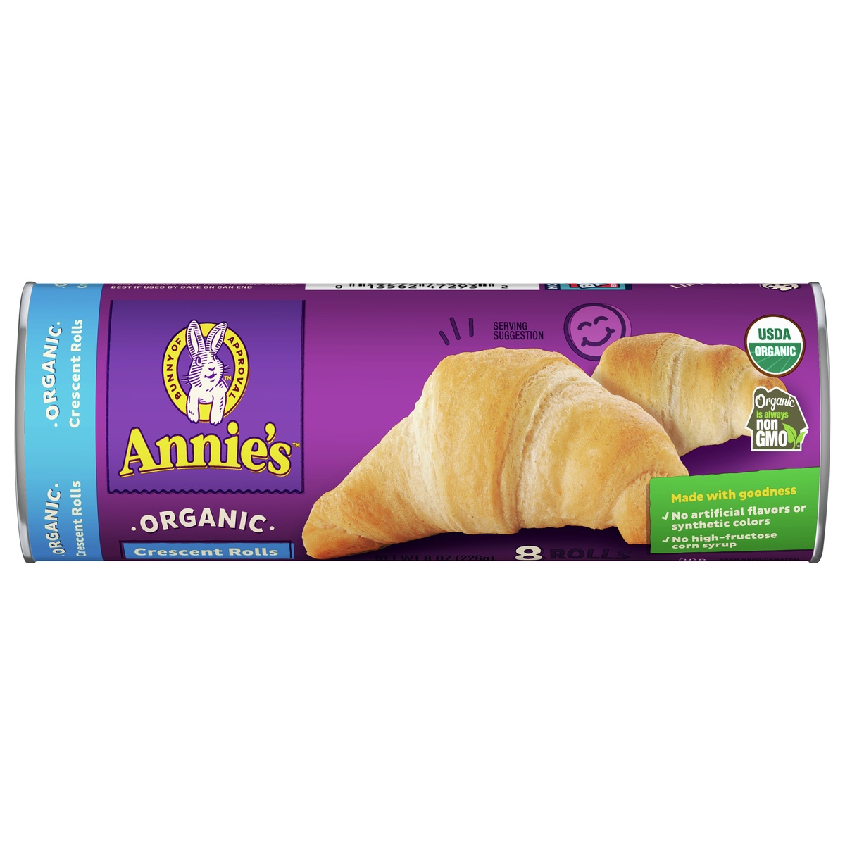 slide 1 of 1, Annie's Ready to Bake Crescent Rolls, Certified Organic, 8 oz, 8 ct, 8 oz