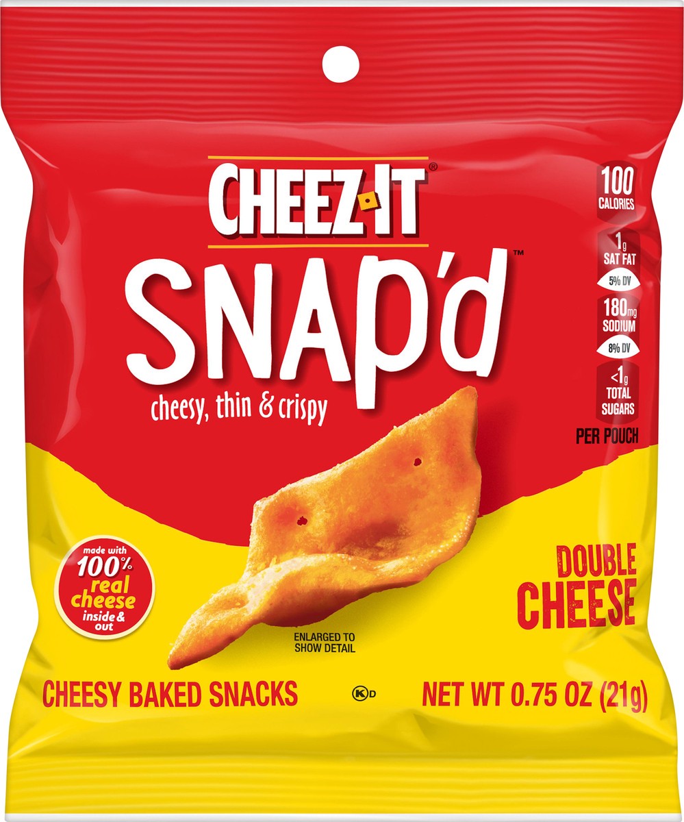 slide 3 of 10, Cheez-It Snap'd Double Cheese Cheesy Baked Snacks 0.75 oz, 0.75 oz