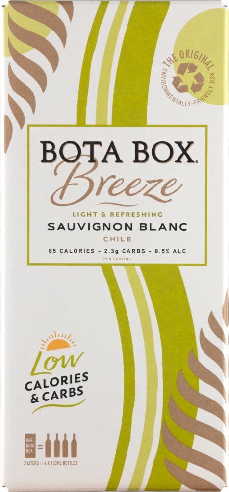 slide 1 of 1, Bota Box Breeze Sauvignon Blanc White Wine, 3 liter