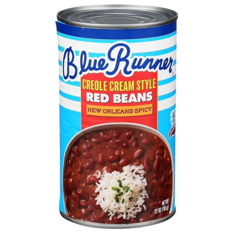 slide 1 of 3, Blue Runner New Orleans Spicy Cream Style Red Beans, 27 oz