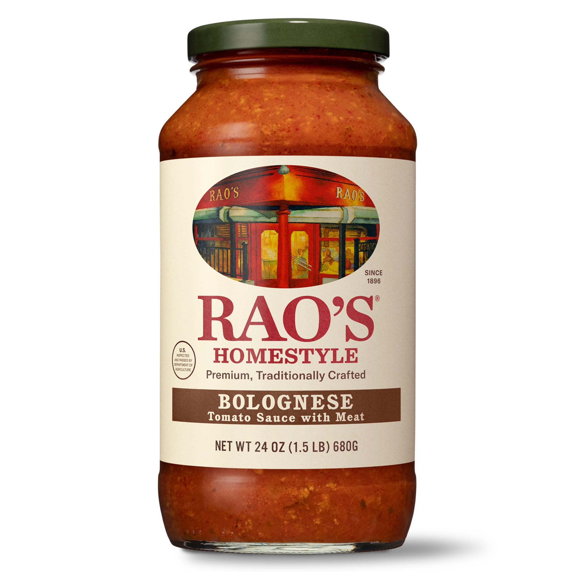 slide 1 of 8, Rao's Homemade Rao's Homestyle Bolognese Sauce | 24 oz | Classic Tomato Sauce | Pasta Sauce | Carb Conscious | Traditionally Crafted, Premium Quality | With Italian Tomatoes, Beef, Pork & Pancetta, 24 oz