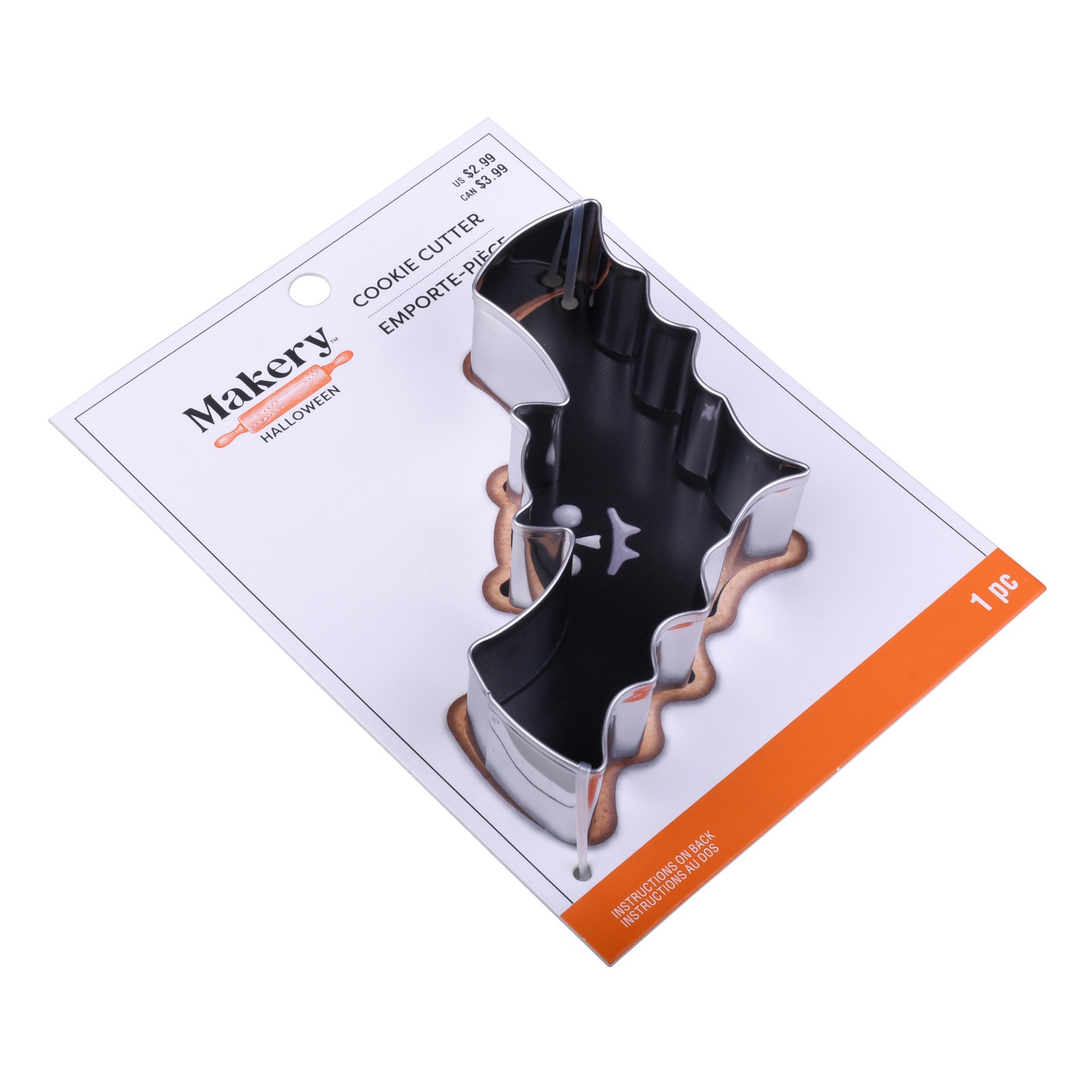 slide 3 of 3, 3.75" Bat Cookie Cutter By Makery, 3.75 in