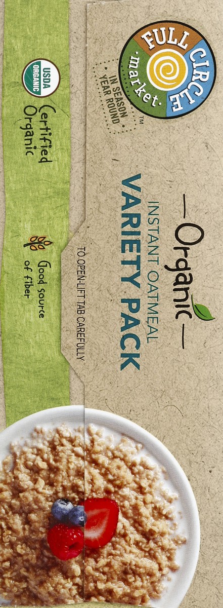 slide 4 of 6, Full Circle Market Organic Instant Oatmeal Variety Pack, 8 ct