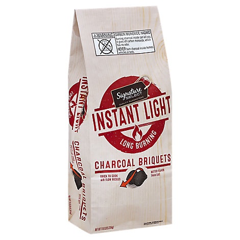 slide 1 of 1, Signature Select Charcoal Briquets Instant Light, 11.6 lb