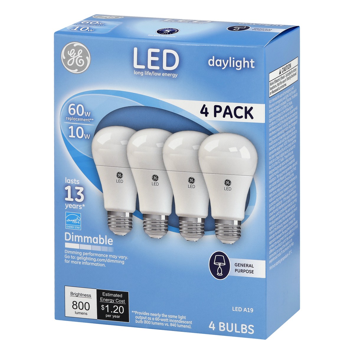 slide 2 of 11, GE LED Daylight 10 Watts 4 Pack Light Bulbs 4 ea, 4 ct