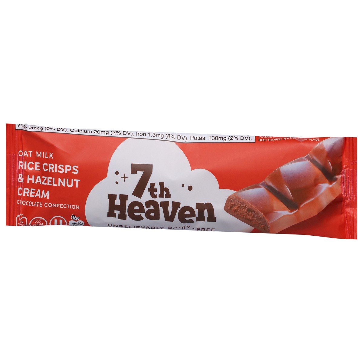 slide 6 of 13, 7th Heaven Oat Milk Rice Crisps & Hazelnut Cream Chocolate Confection 1.6 oz, 1.6 oz