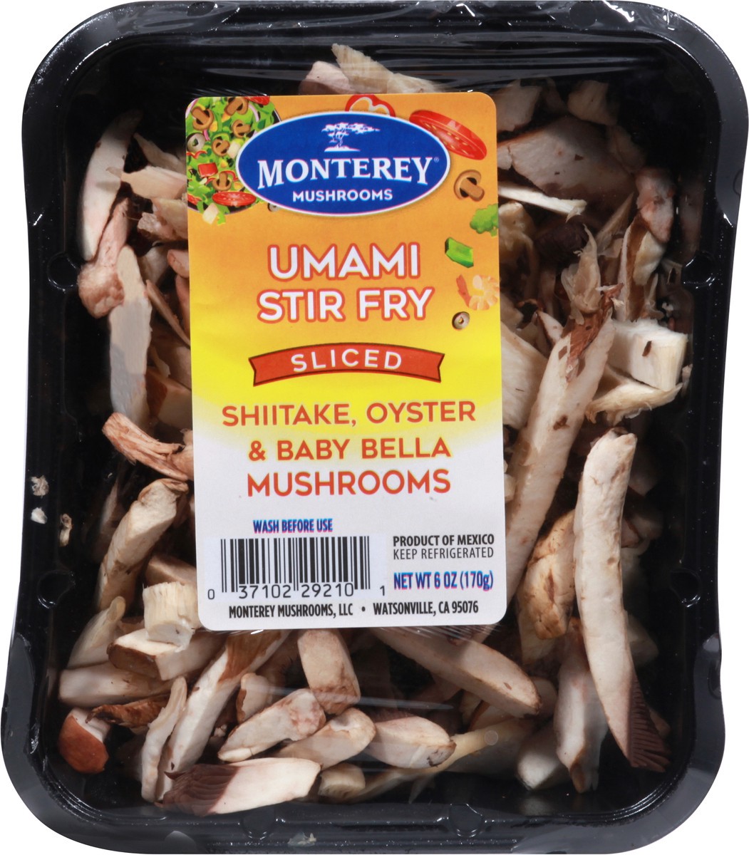 slide 8 of 9, Monterey Sliced Shiitake Oyster & Baby Bella Umami Stir Fry Mushrooms 6 oz, 6 oz