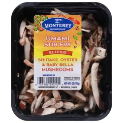 Monterey Sliced Shiitake Oyster & Baby Bella Umami Stir Fry Mushrooms 6 oz