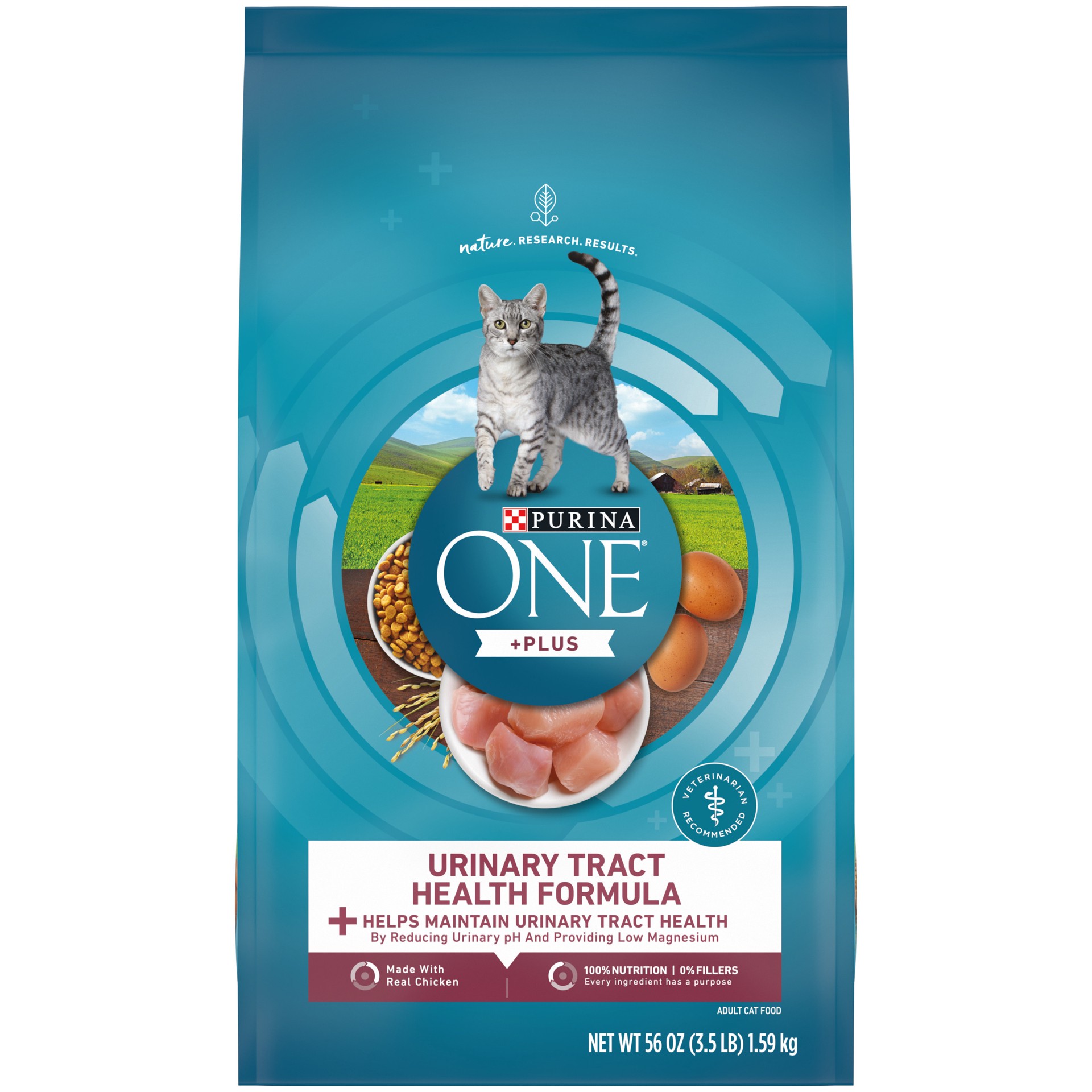 slide 1 of 9, ONE Purina ONE High Protein Dry Cat Food, +Plus Urinary Tract Health Formula, 3.5 lb