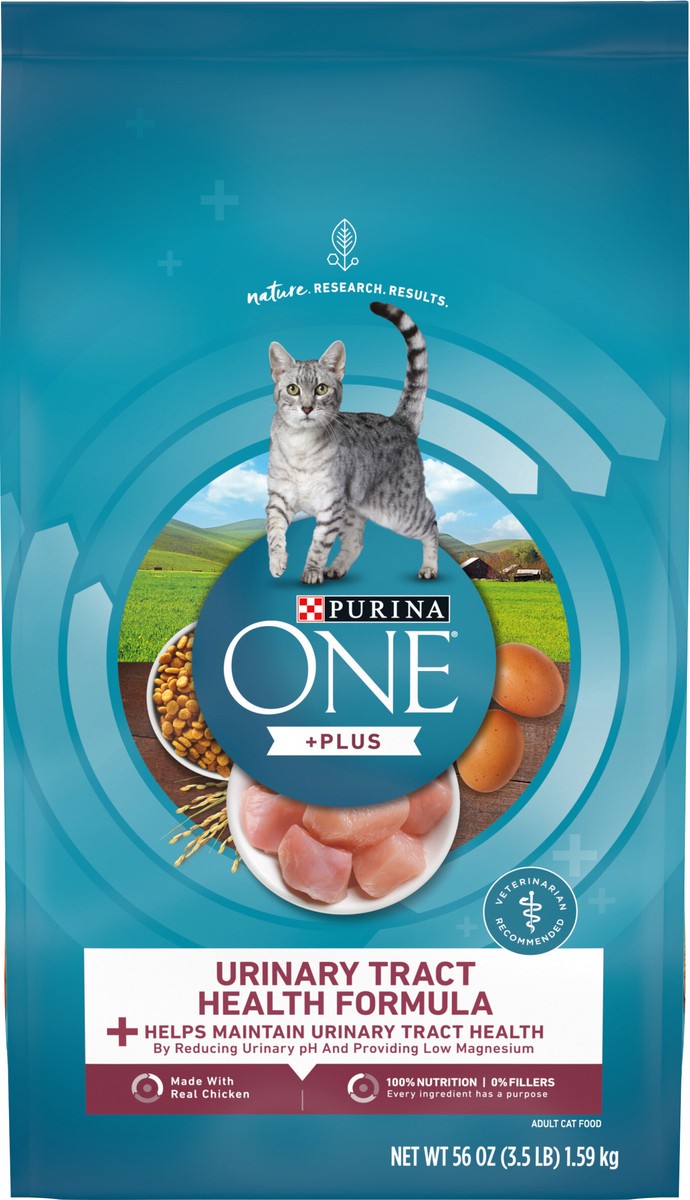 slide 2 of 9, ONE Purina ONE High Protein Dry Cat Food, +Plus Urinary Tract Health Formula, 3.5 lb