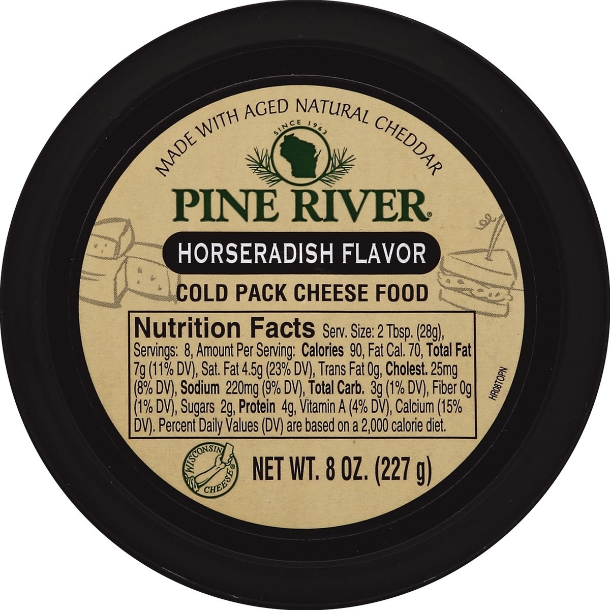 slide 2 of 4, Pine River Horseradish Flavor Cold Pack Cheese Food 8 oz, 8 oz