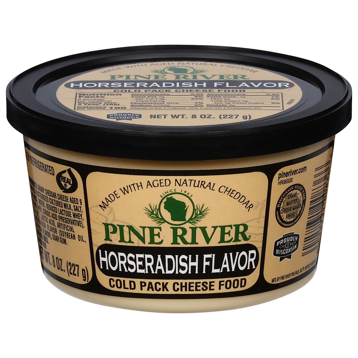 slide 1 of 4, Pine River Horseradish Flavor Cold Pack Cheese Food 8 oz, 8 oz