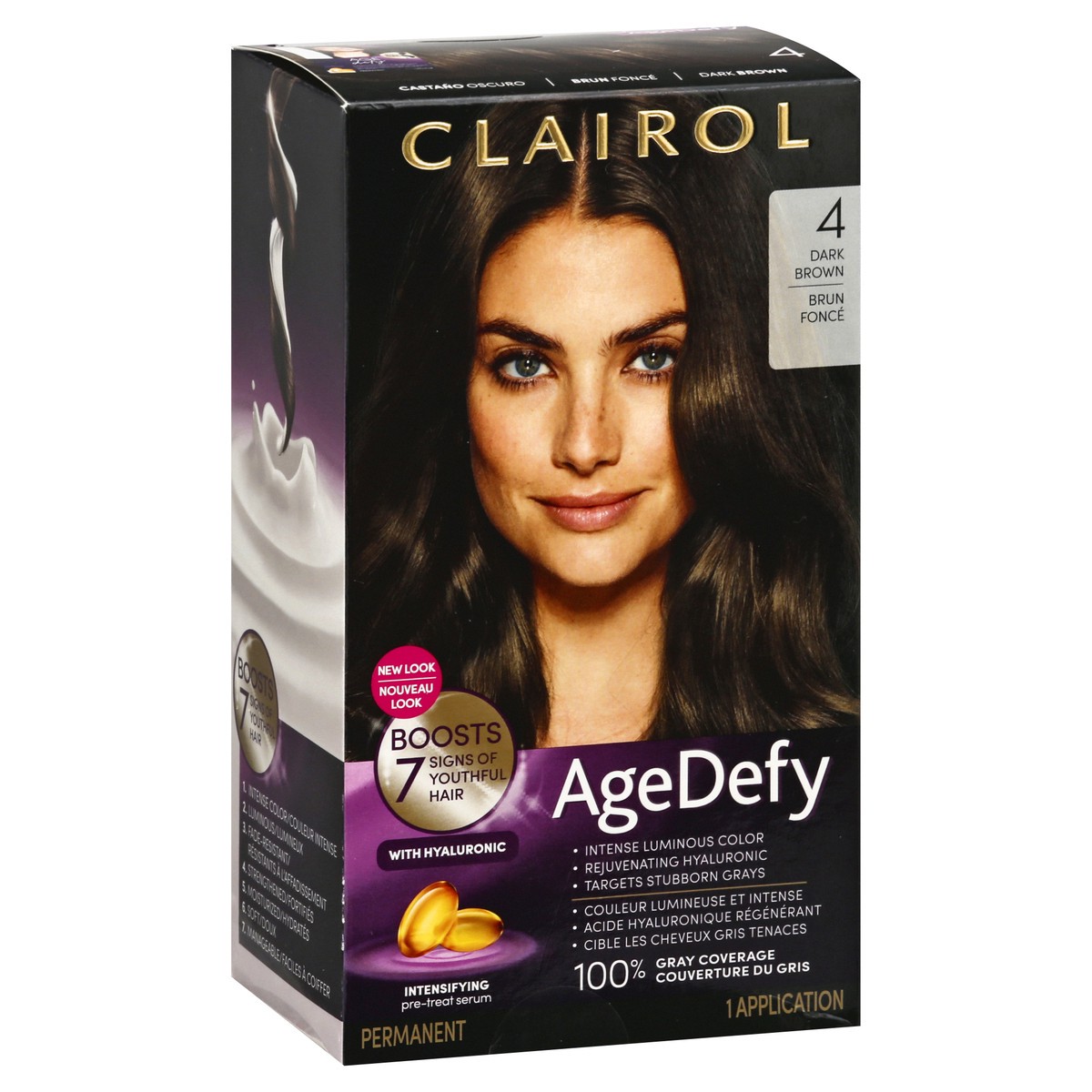 slide 6 of 12, Age Defy Dark Brown 4 Permanent Hair Color 1 ea, 1 ct