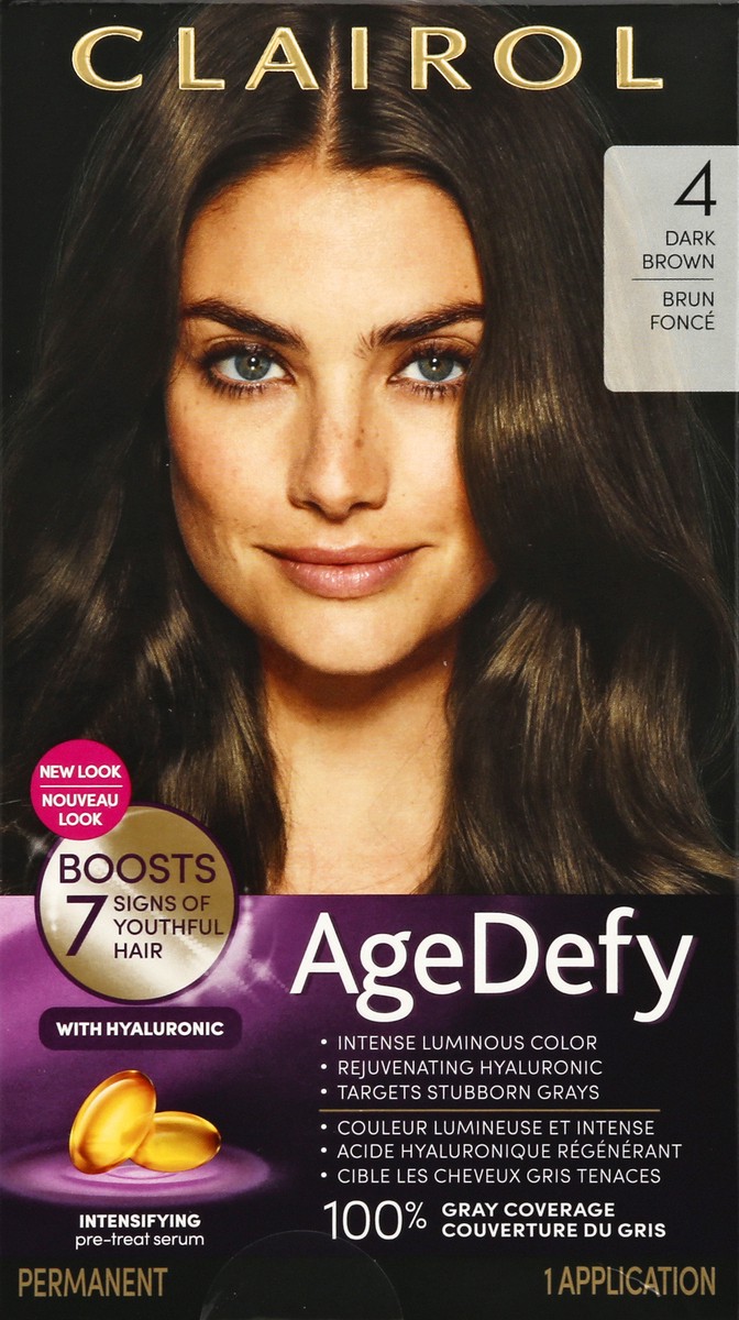 slide 3 of 12, Age Defy Dark Brown 4 Permanent Hair Color 1 ea, 1 ct