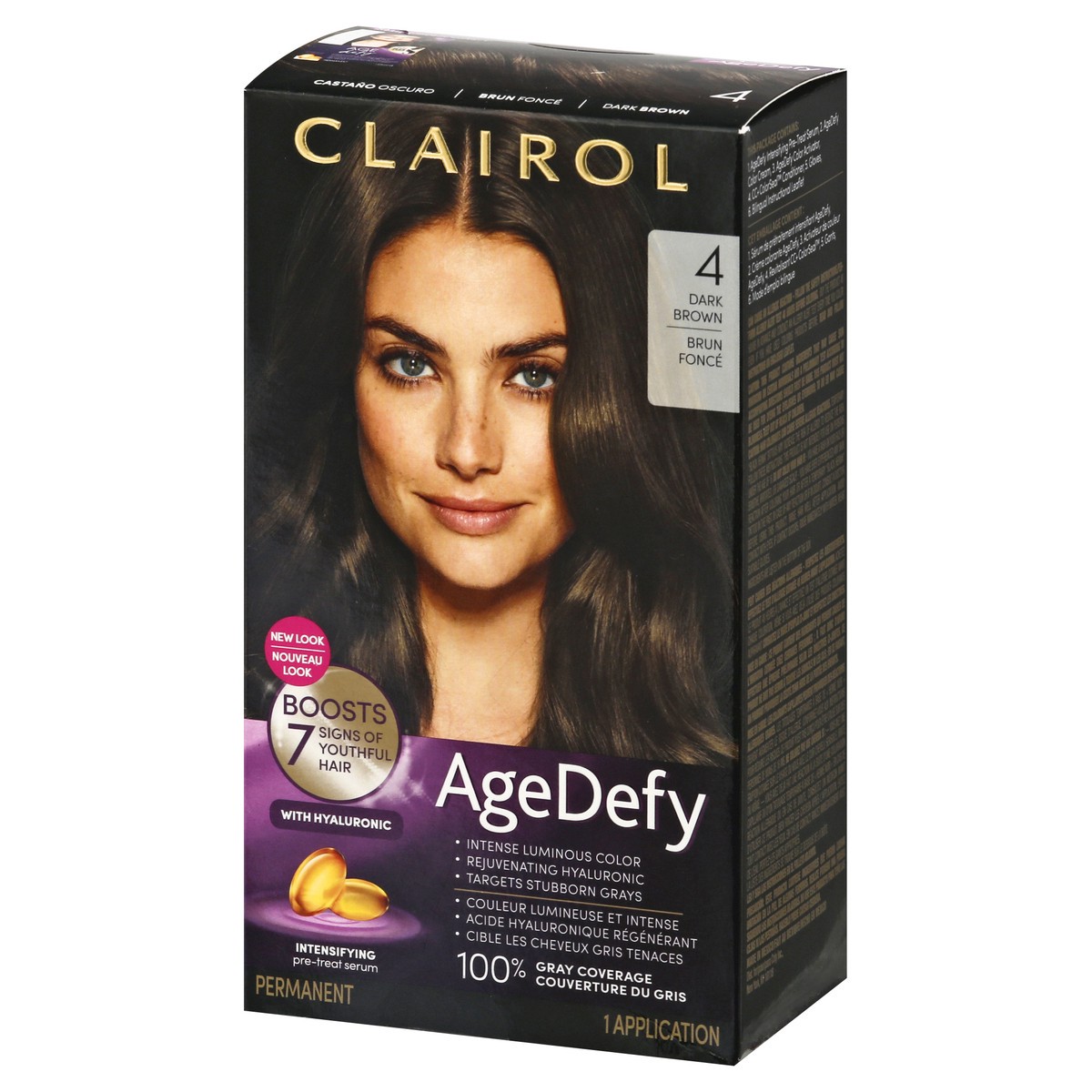 slide 2 of 12, Age Defy Dark Brown 4 Permanent Hair Color 1 ea, 1 ct