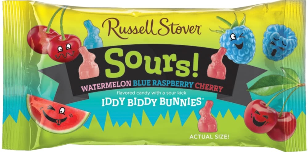 slide 1 of 1, Russell Stover Russel Stover Sours Iddy Biddy Bunnies, 1.4 oz