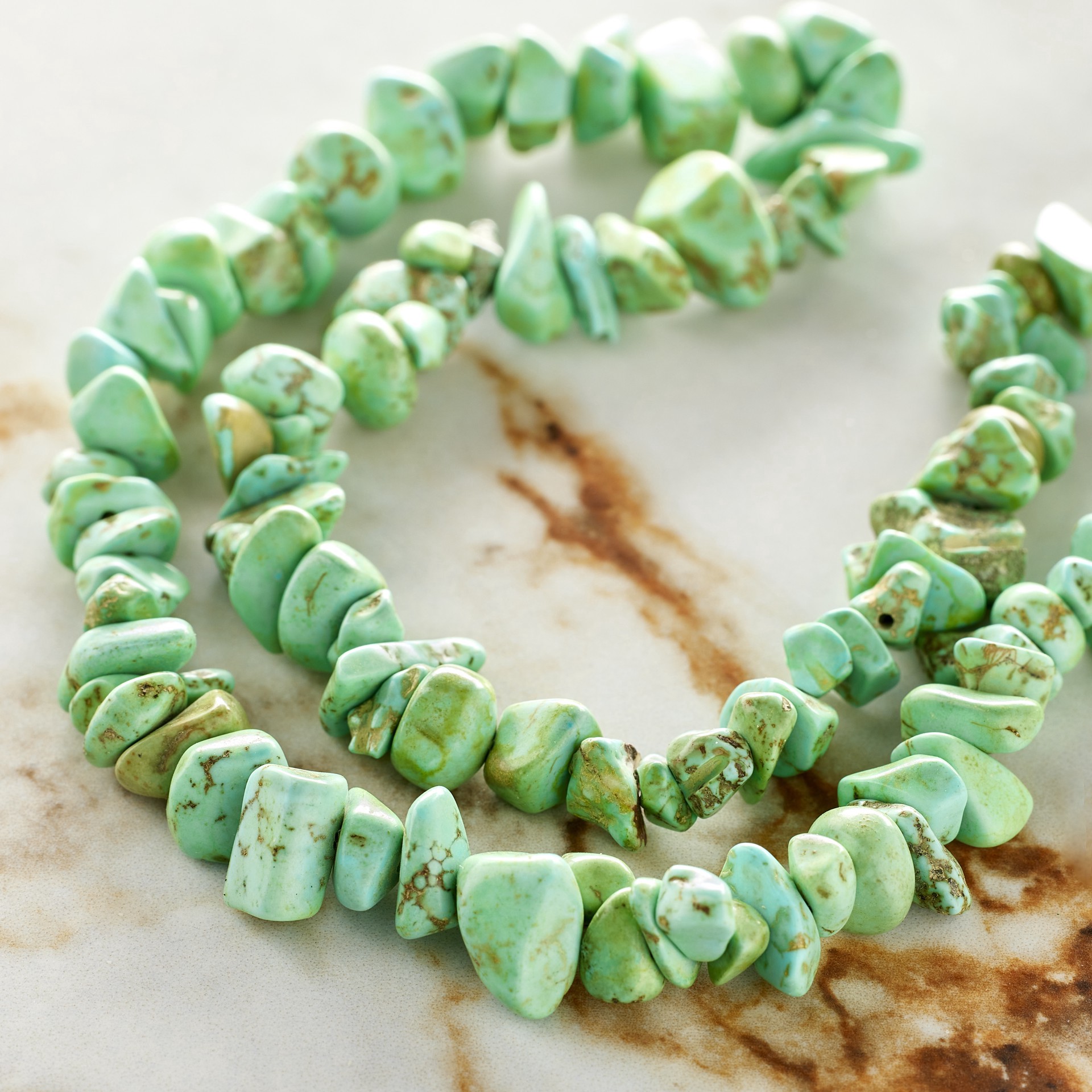 slide 3 of 3, Turquoise Dyed Howlite Chips By Bead Landing, 6 mm