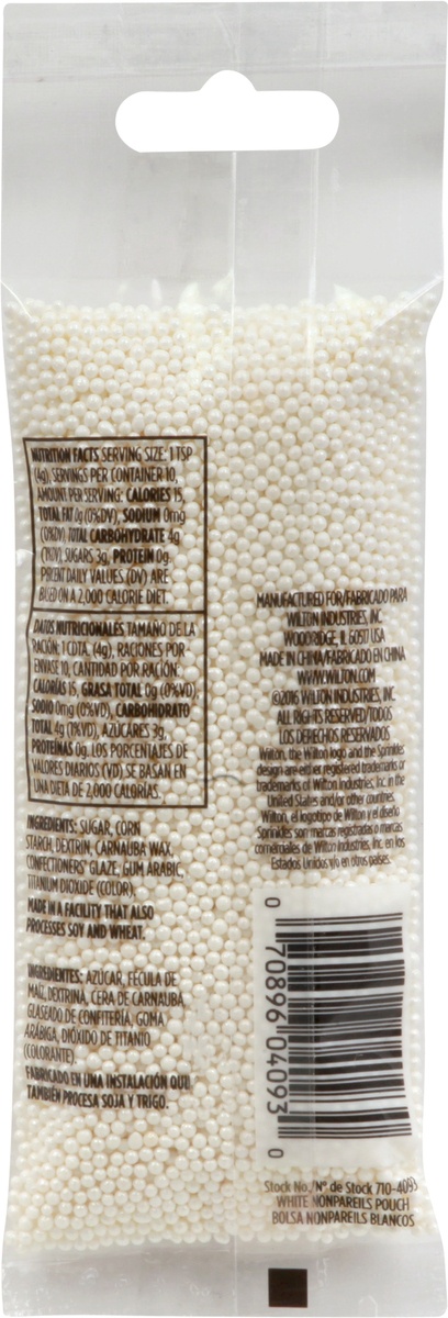 slide 7 of 7, Wilton Sprinkles White Nonpareils, 1.4 oz