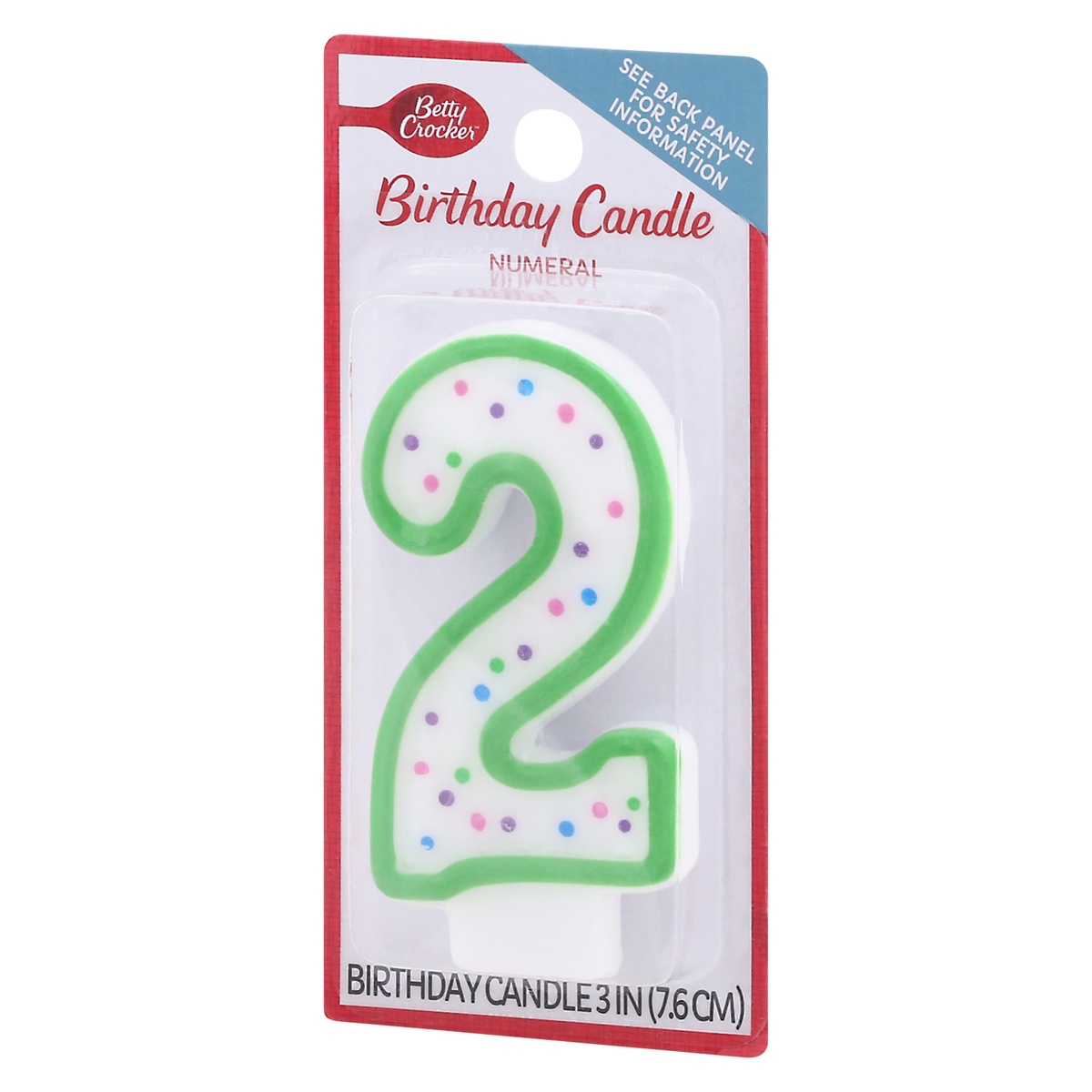 slide 3 of 9, Betty Crocker 3 Inch Numeral 2 Birthday Candle 1 ea, 1 ct