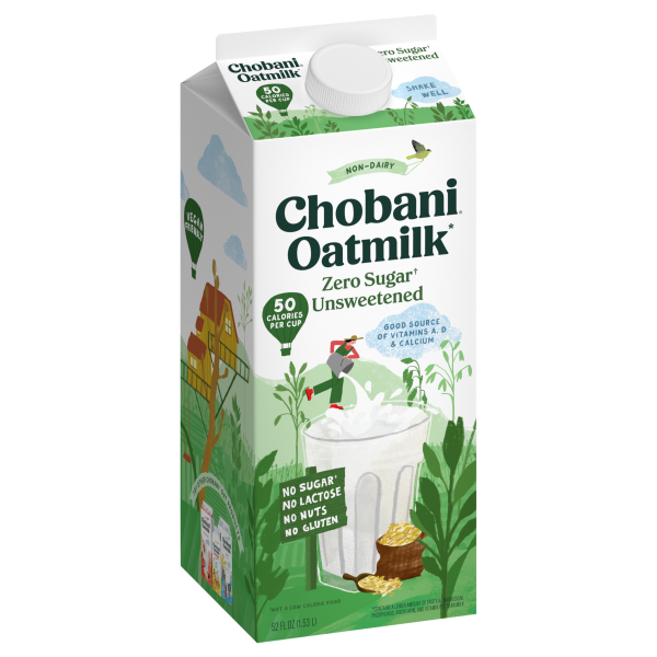 slide 16 of 25, Chobani Oat Milk Zero Sugar Plain, 52 oz