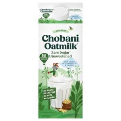 Chobani Oatmilk Zero Sugar* Unsweetened 52 fl oz