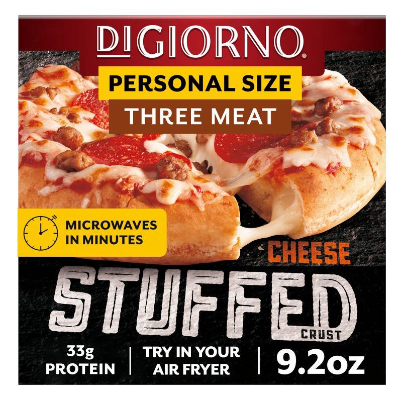 slide 1 of 8, DiGiorno Cheese Stuffed Crust Three Meat Frozen Pizza - 9.2oz, 9.2 oz