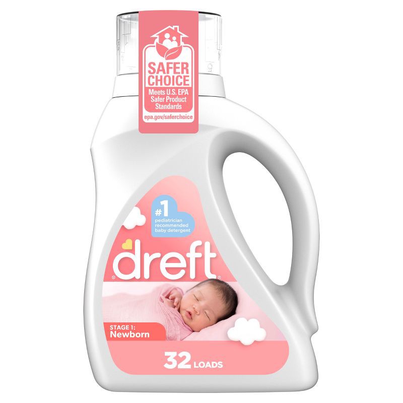 slide 1 of 12, Dreft Original Stage 1: Newborn Hypoallergenic HE Liquid Laundry Detergent 32 Loads- 46 fl oz, 46 fl oz