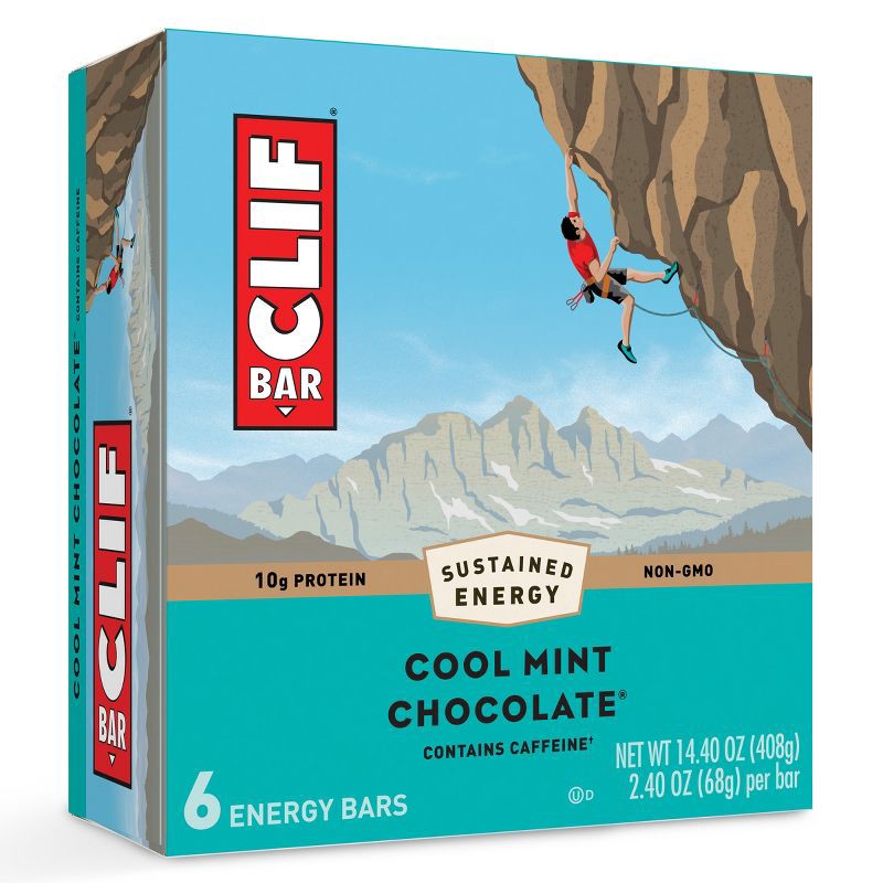 slide 3 of 7, CLIF Bar Cool Mint Chocolate Energy Bars - 6ct, 6 ct