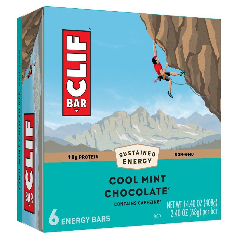 slide 1 of 7, CLIF Bar Cool Mint Chocolate Energy Bars - 6ct, 6 ct