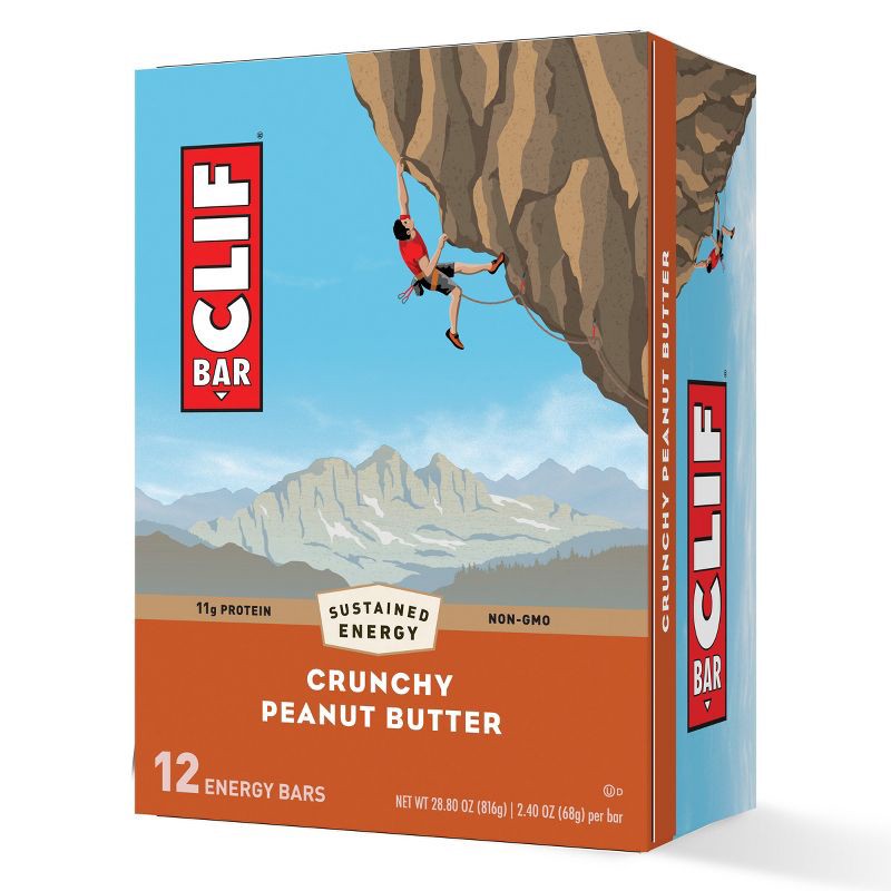 slide 3 of 8, CLIF Bar Crunchy Peanut Butter Energy Bars - 12ct, 12 ct